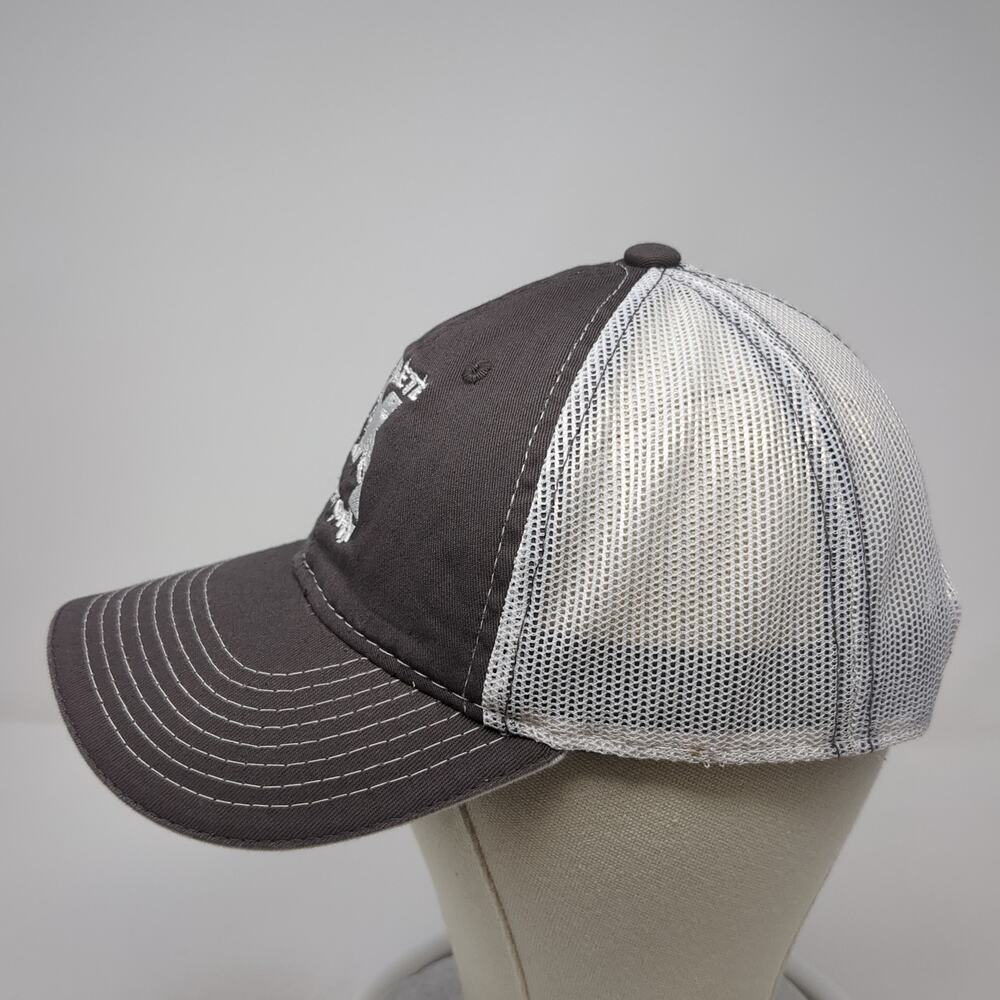 Athlete X Factory Snapback Trucker Cap Gray Os Adjustable Mesh Back Outdoor Cap View 3